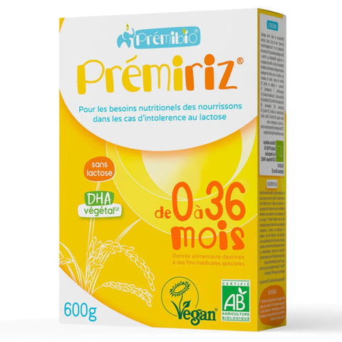 Prémibio Prémiriz Vegan from Birth to 36 Months Organic Baby Formula